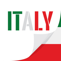 Italy poster with flag