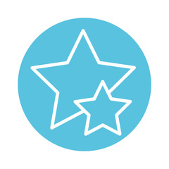 stars five pointed block style icon