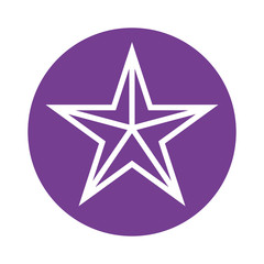 star five pointed block style icon