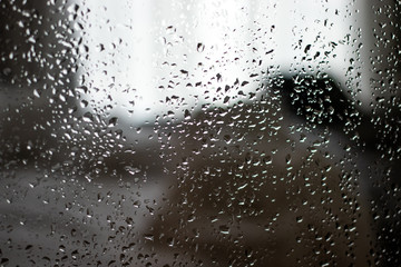 water drops on the window