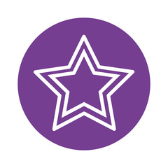 Obraz premium star five pointed block style icon