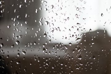 water drops on glass