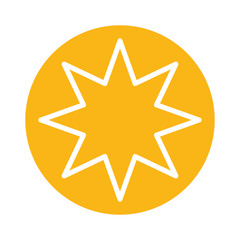 star eight pointed block style icon