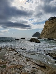 Fototapeta na wymiar Oregon Coastline with cliff
