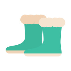 Isolated winter boots icon