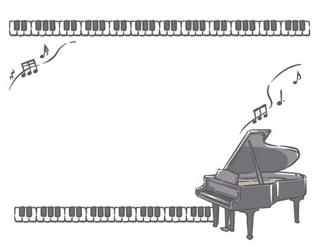 手書き風ピアノ 鍵盤の素材イラスト フレーム Stock Vector Adobe Stock 手書き風ピアノ 鍵盤の素材イラスト フレーム Stock Vector Adobe Stock