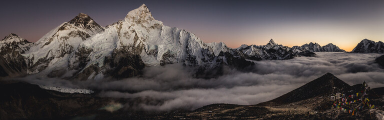 Pano of Everest National Park - obrazy, fototapety, plakaty