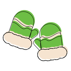 Isolated winter gloves