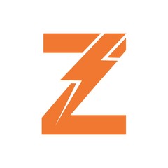 Letter Z thunder power shape logo icon. Electrical Icon logo concept.	