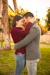 Fototapeta premium a romantic couple of young lovers on Valentine's Day