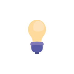 Isolated electric light bulb vector design