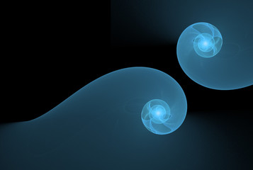 Abstract fractal pattern on black background