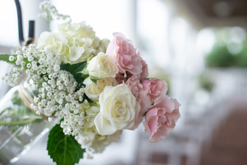 bouquet of white roses