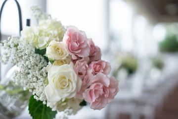 bouquet of white roses