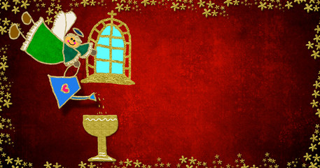 Fun background for baptism invitations