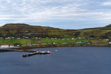 Fototapeta na wymiar Panoramic view over the coasts of Scotland