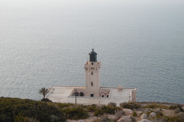 Fototapeta na wymiar Port Tenes Chlef Lighthouse Sidi Marwane Tenes - chlef algeria