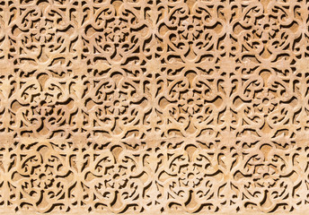 facade of building is decorated with floral ornament