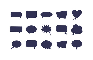 Isolated communication bubbles set vector design
