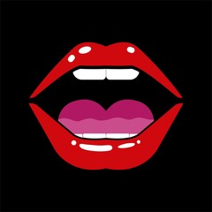 sexy lips from beautiful lady vector illustration design