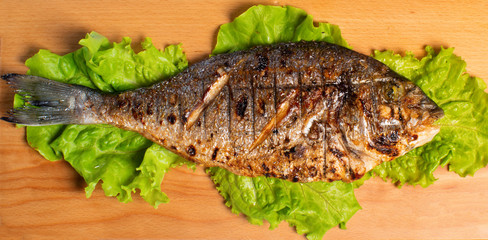 Baked fish.