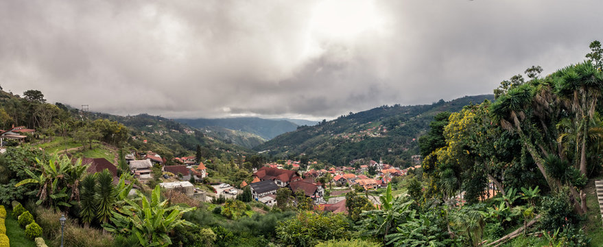 Panoramic view of Colonia Tovar. German Settlement. Aragua State, Venezuela