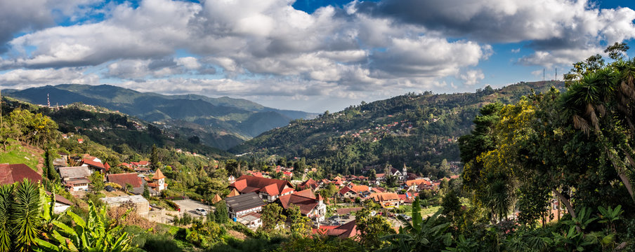 Panoramic view of Colonia Tovar. German Settlement. Aragua State, Venezuela
