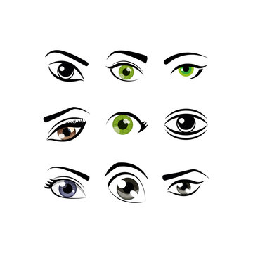 Isolated eyes icon set vector design