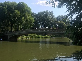 Fototapeta na wymiar Bridge and pond