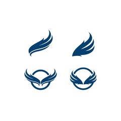 Obraz premium wing logo template vector icon illustration