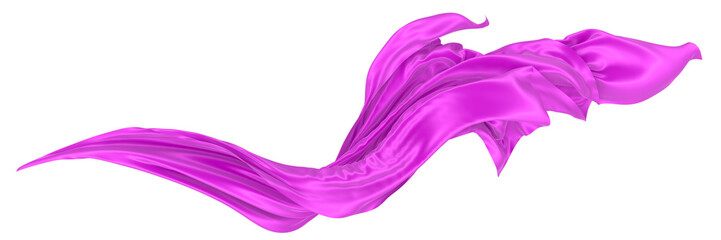 Abstract background of magenta wavy silk or satin. 3d rendering image.