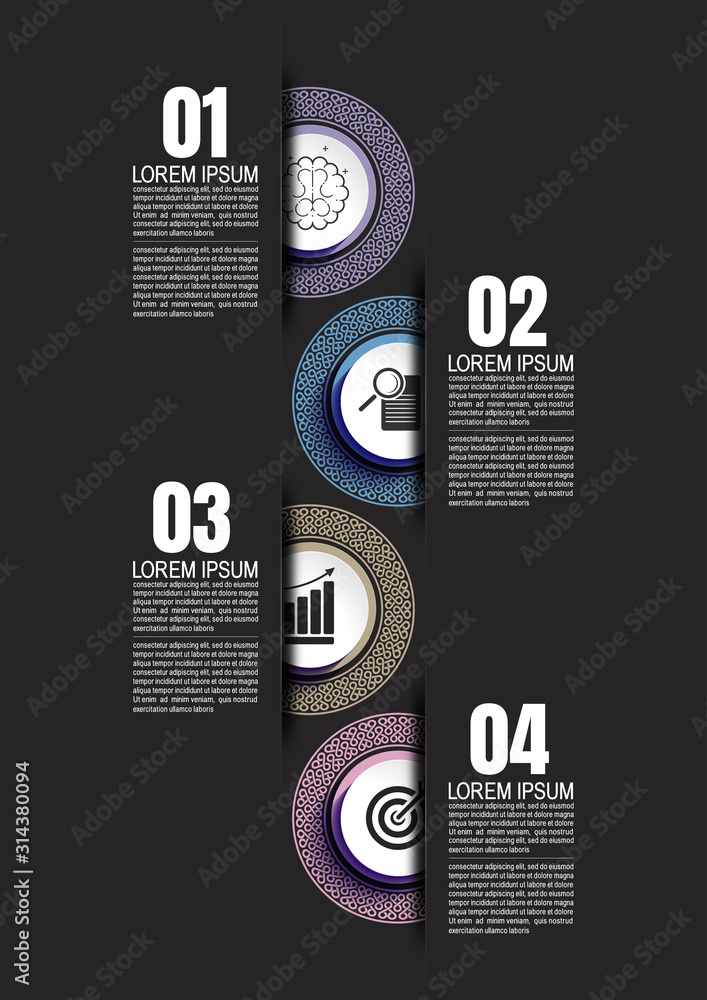 Canvas Prints infographic, business data, process chart design template for presentation. abstract timeline elemen