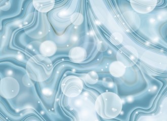 Blue marble abstract background with white bokeh light blurred 