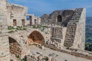 Fototapeta premium Ruins of Rabad castle in Ajloun, Jordan.