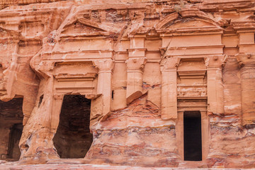 Palace tomb in the ancient city Petra, Jordan