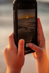 woman using digital tablet