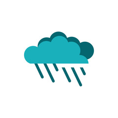 Isolated cloud and rain vector design