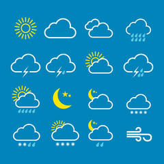 Weather forecast icon vector illustration
