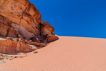 Sand dune in Wadi Rum desert, Jordan