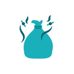 Isolated dirty trash bag vector design