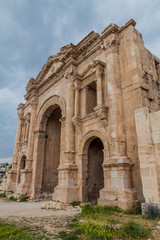 Fototapeta na wymiar Arch of Hadrian in Jerash, Jordan