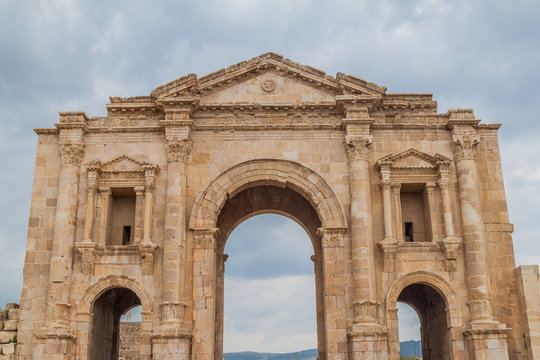 Arch of Hadrian in Jerash, Jordan