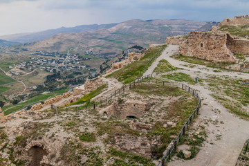 Fototapeta na wymiar Ruins of Karak castle, Jordan