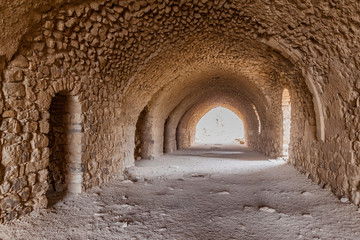 Fototapeta na wymiar KARAK, JORDAN - APRIL 2, 2017: Ruins of Karak castle, Jordan