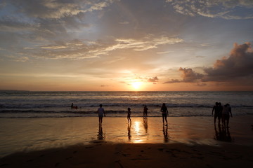 sunset on the beach