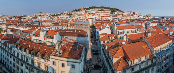 Fototapeta na wymiar Skyline of Lisbon downtown, Portugal