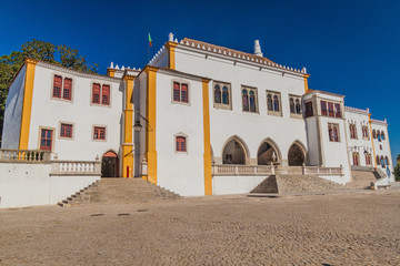 Fototapeta premium Sintra National Palace (Palacio Nacional de Sintra) in Portugal
