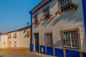 Fototapeta premium Colorful houses in Obidos village, Portugal