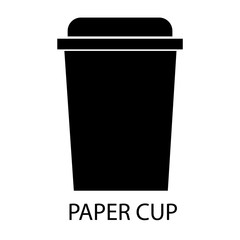 paper cup icon on white background. flat style. coffee cup icon for your web site design, logo, app, UI. coffee cup paper symbol. paper cup sign.