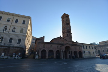 Fototapeta premium Bocca della Verità chiesa santa maria in cosmedin Roma
